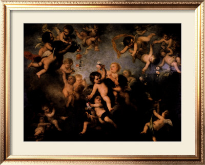 Cherubs Scattering Flowers by Bartolome Esteban Murillo Pricing Limited Edition Print image