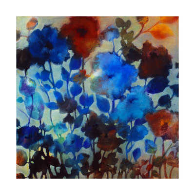 Blue Flowers 1 by Michelle Abrams Pricing Limited Edition Print image