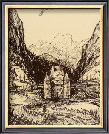 Castle Saalhof Im Pinzgau by Alfred Kubin Pricing Limited Edition Print image