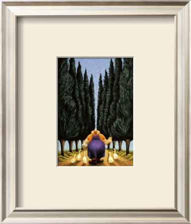 Cypress And Geese by Lowell Herrero Pricing Limited Edition Print image