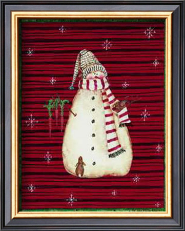 Snowman With Rabbits by Valerie Wenk Pricing Limited Edition Print image