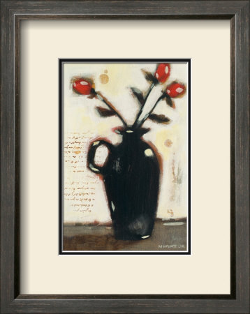 Red Roses In Black Vase I by Norman Wyatt Jr. Pricing Limited Edition Print image