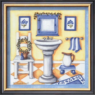 Blue Bathroom, Sink by Kathy Middlebrook Pricing Limited Edition Print image