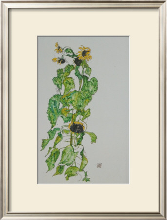Sunflowers, 1917 by Egon Schiele Pricing Limited Edition Print image