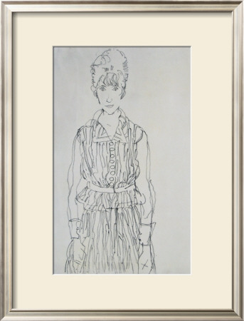 Portrait Of Edith Schiele, 1915 by Egon Schiele Pricing Limited Edition Print image