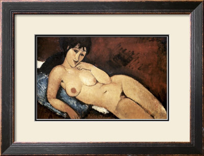 Nude On A Blue Cushion by Amedeo Modigliani Pricing Limited Edition Print image