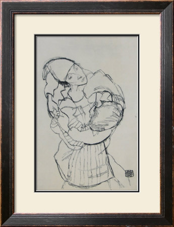 Embracement, 1915 by Egon Schiele Pricing Limited Edition Print image