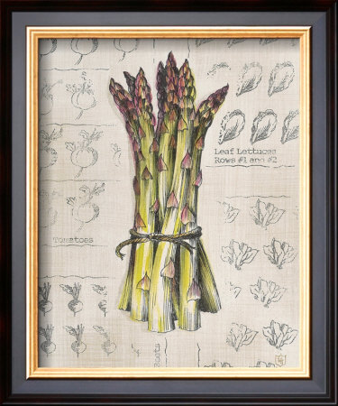 Vintage Linen Asparagus by Lauren Hamilton Pricing Limited Edition Print image