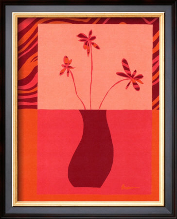 Minimalist Flowers In Orange Iii by Jennifer Goldberger Pricing Limited Edition Print image