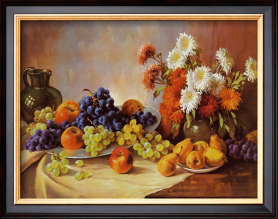 Still Life With Fruit by E. Kruger Pricing Limited Edition Print image