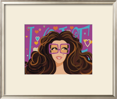 Girl With Purple Glasses by Santiago Poveda Pricing Limited Edition Print image