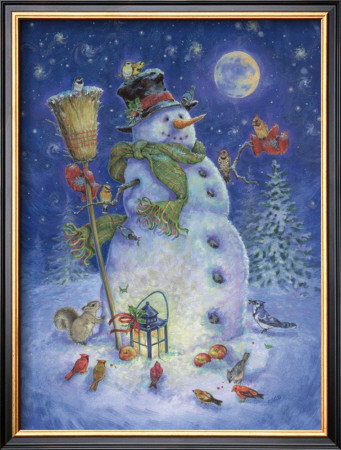Snowman's Feathered Fun by Donna Race Pricing Limited Edition Print image