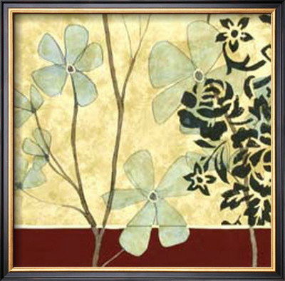 Burgundy Blossom Tapestry V by Jennifer Goldberger Pricing Limited Edition Print image
