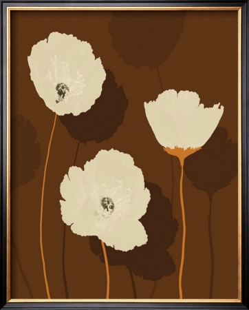 Creme Poppy Triplets by Roxi Gray Pricing Limited Edition Print image