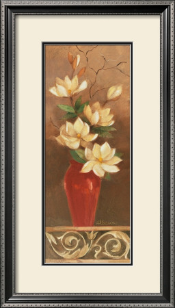 Magnolias In Red Vase by Albena Hristova Pricing Limited Edition Print image