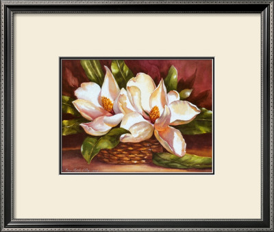 Magnolias In Basket by Peggy Thatch Sibley Pricing Limited Edition Print image