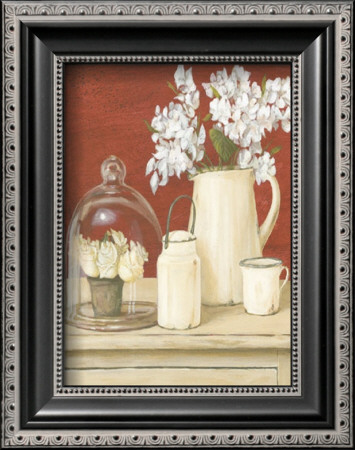White Flowers In Pitcher With Milk Can by Mar Alonso Pricing Limited Edition Print image