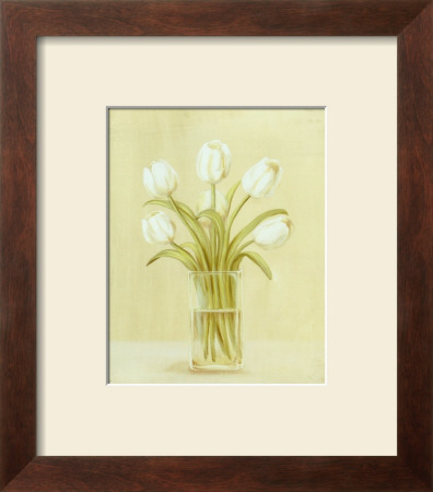 White Tulips In Square Vase by Cuca Garcia Pricing Limited Edition Print image