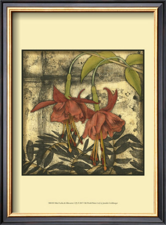 Mini Fuchsia And Silhouette I by Jennifer Goldberger Pricing Limited Edition Print image