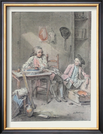Two Young Painters by Louis Aubert Pricing Limited Edition Print image