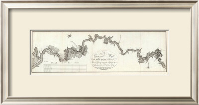 General Map Of The River Ohio, C.1796 by George Henri Victor Collot Pricing Limited Edition Print image