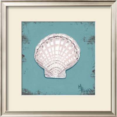 Distressed Seashells: Scallop Shell by Melody Hogan Pricing Limited Edition Print image