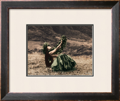 Offering To Pele, Hula Girl by Alan Houghton Pricing Limited Edition Print image