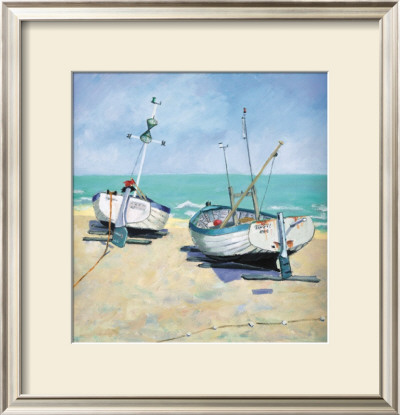 Two Moored Boats by Jane Hewlett Pricing Limited Edition Print image