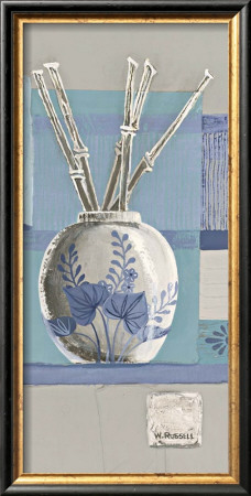Blue Asian Collage I by Wendy Russell Pricing Limited Edition Print image