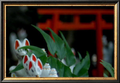 Shrine Foxes, Japan by Petra Wels Pricing Limited Edition Print image