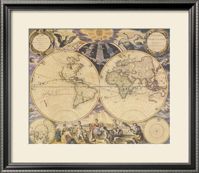 New World Map, C.1676 by Pieter Goos Pricing Limited Edition Print image