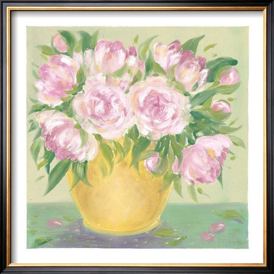 Yellow Vase Peonies Ii by Patricia Roberts Pricing Limited Edition Print image