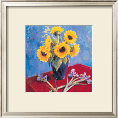 Sunflowers And Irises by Edward Noott Pricing Limited Edition Print image