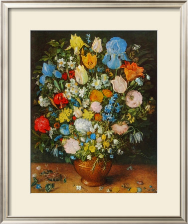 Flowers In A Brown Vase by Jan Brueghel The Elder Pricing Limited Edition Print image