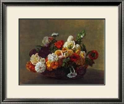Flowers In A Basket by Henri Fantin-Latour Pricing Limited Edition Print image