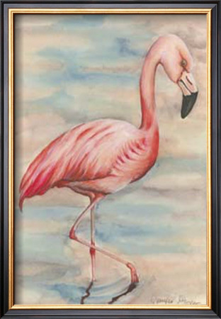 Pink Flamingo I by Jennifer Goldberger Pricing Limited Edition Print image