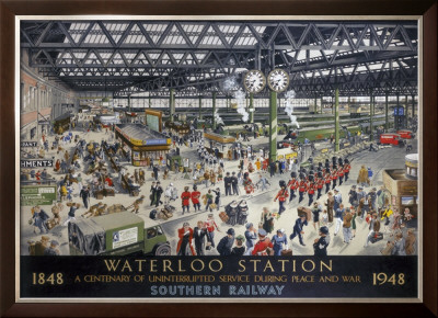 Waterloo Station, Southern Railway, 1948 by Helen Mckie Pricing Limited Edition Print image