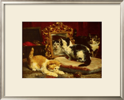 Kittens, 1893 by Charles Van Den Eycken Pricing Limited Edition Print image