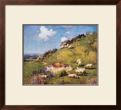 Sheep On A Hillside by Sir William Llewellyn Pricing Limited Edition Print image