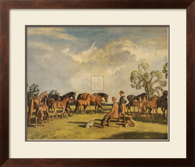 Summer Evening, Clivedon by Sir Alfred Munnings Pricing Limited Edition Print image