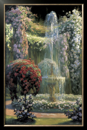 Jardin Fleuri Au Jet D'eau by Emile Quentin-Brin Pricing Limited Edition Print image