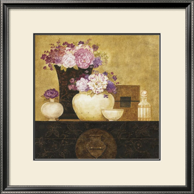 Still Life, Flowers On Antique Chest Ii by Eric Barjot Pricing Limited Edition Print image