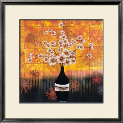 Black Vase On Yellow I by T. C. Chiu Pricing Limited Edition Print image