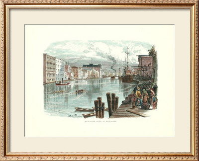 The River At Milwaukee by Alfred Rudolf Waud Pricing Limited Edition Print image