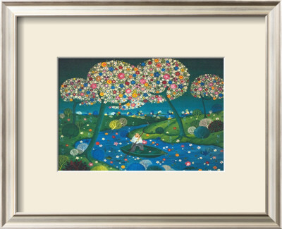 Flowered River, 1974 by Janine Faure-Terrieu Pricing Limited Edition Print image