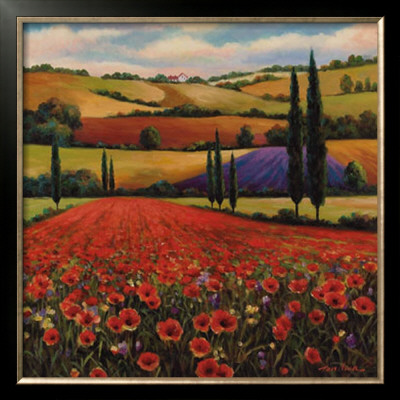 Fields Of Poppies Ii by T. C. Chiu Pricing Limited Edition Print image