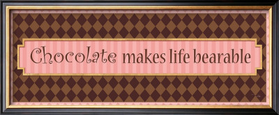 Chocolate Makes Life Bearable by Pela Pricing Limited Edition Print image
