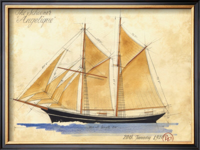 The Schooner Angelique by Martin Wiscombe Pricing Limited Edition Print image