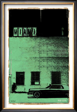 Miami, Vice City In Green by Pascal Normand Pricing Limited Edition Print image