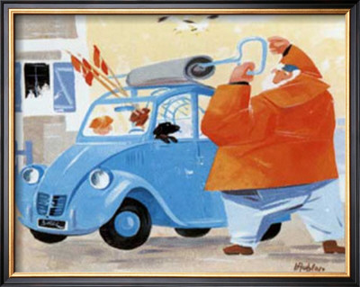 Papy Pechou Et Sa 2Cv by Hubert Rublon Pricing Limited Edition Print image